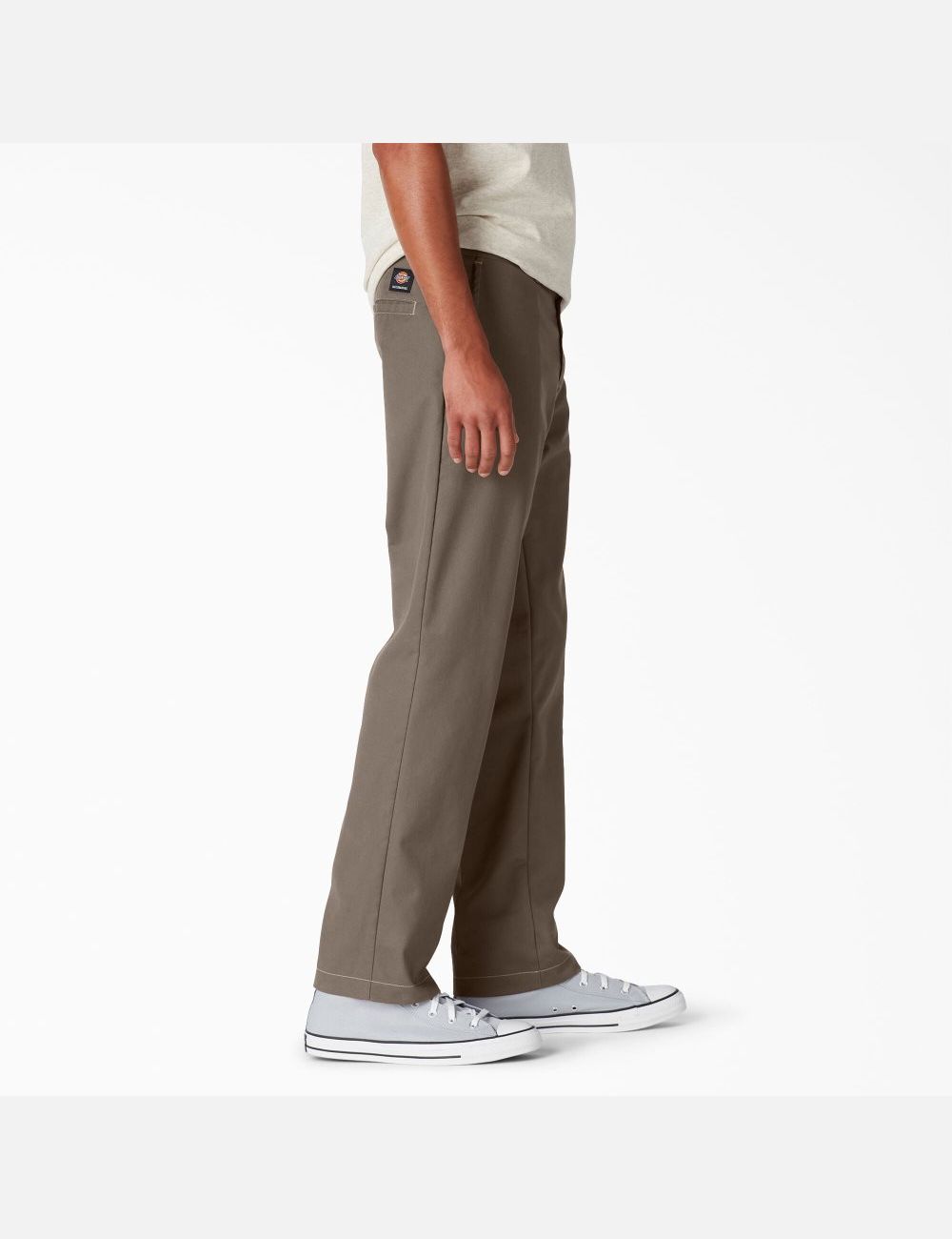 Mushroom Contrast Topstitch Dickies Slim Fit Skateboarding Pants | 053QYMWAN