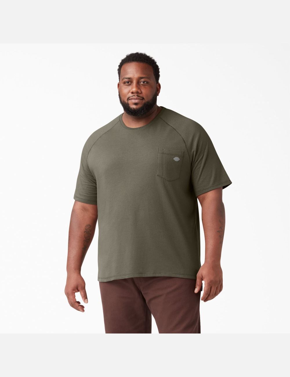 Mushroom Dickies Cooling Short Sleeve Shirts | 034VGAZLH