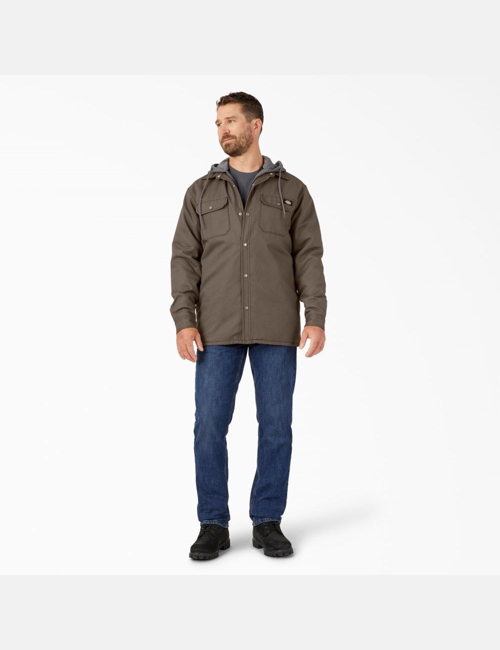 Mushroom Dickies Hydroshield Duck Hooded Coats & Jackets | 487AQGLRU