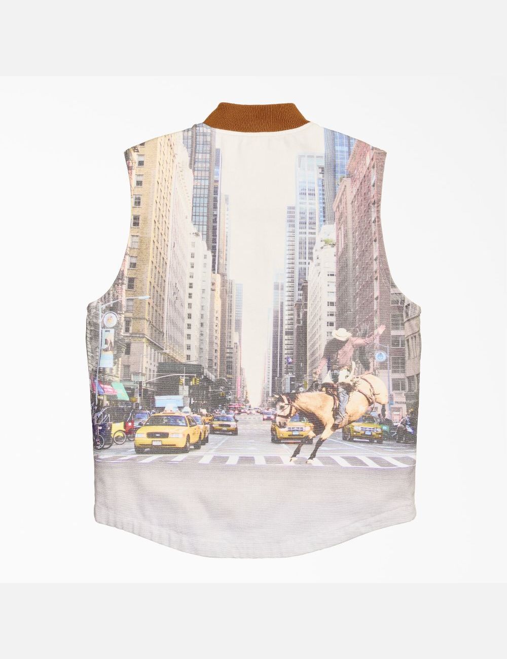 NYC Cowboy Print Dickies New York Sunshine x City Cowboy Vests | 630KAVYWC