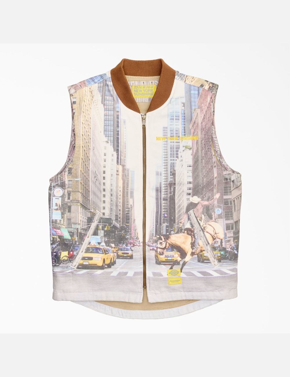 NYC Cowboy Print Dickies New York Sunshine x City Cowboy Vests | 630KAVYWC