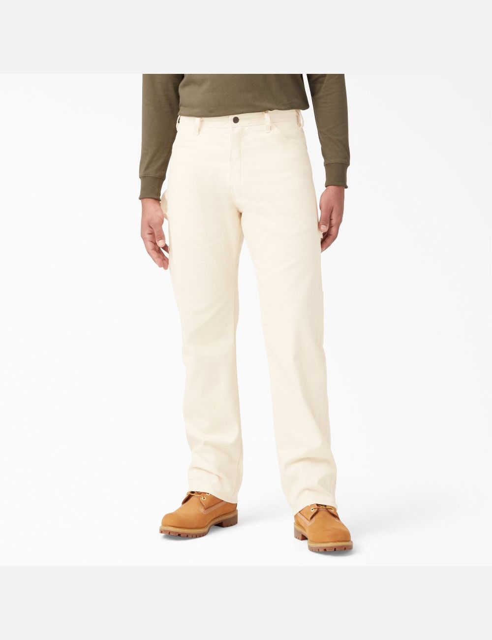 Natural Beige Dickies Relaxed Straight Leg Painters Pants | 594MAHVFE