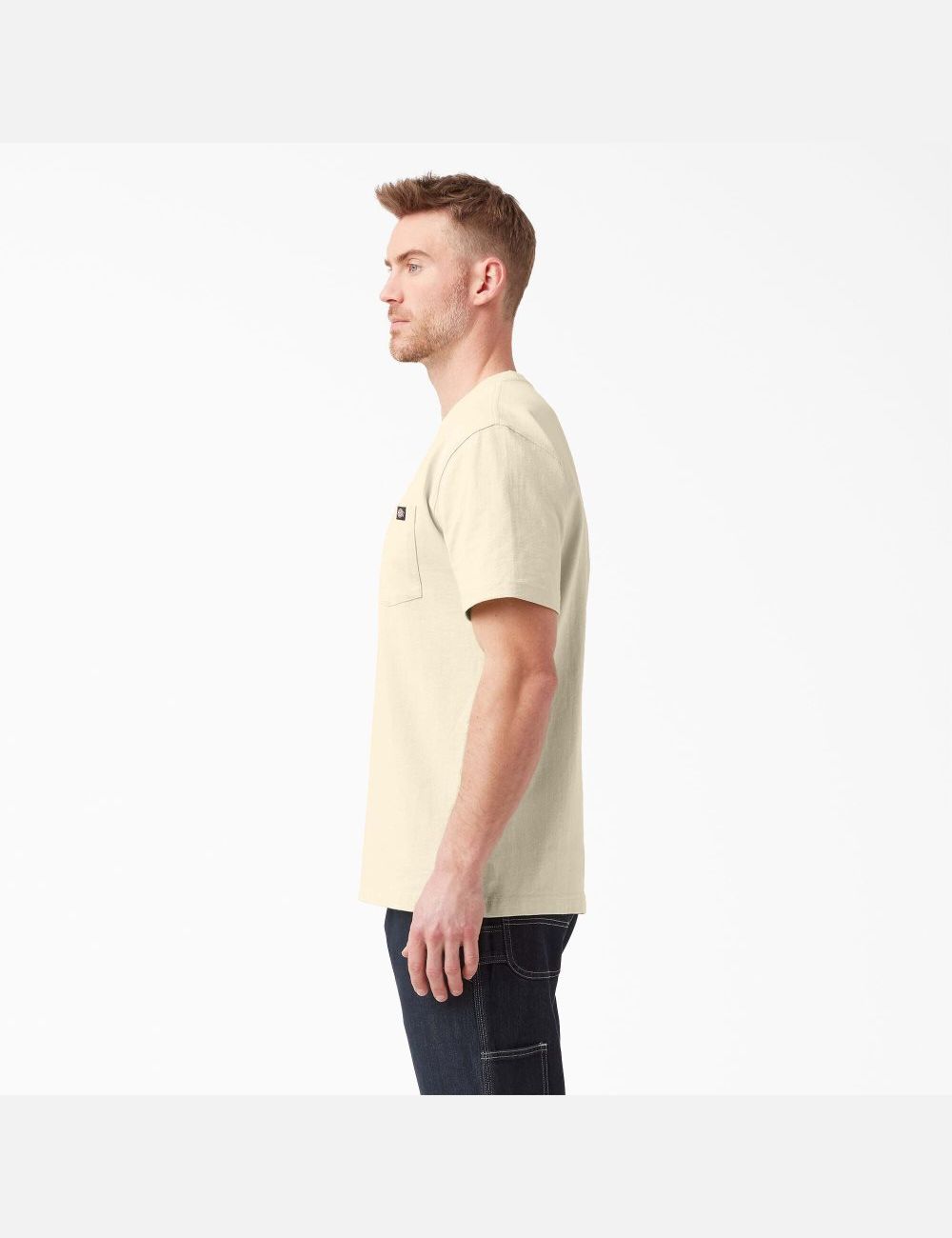 Natural Beige Dickies Short Sleeve Heavyweight T-Shirts | 347AXQJRS