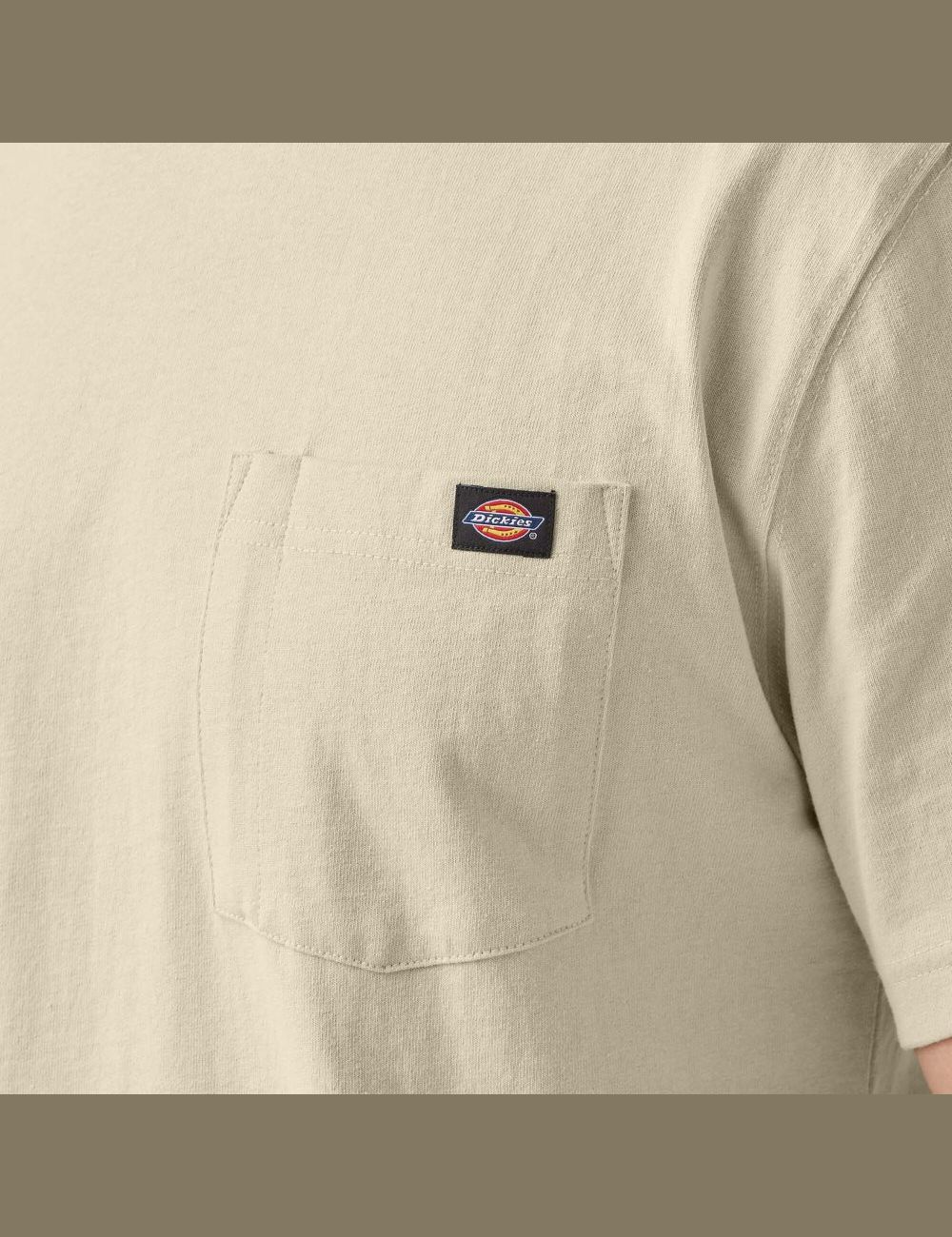 Natural Beige Dickies Short Sleeve Heavyweight T-Shirts | 347AXQJRS