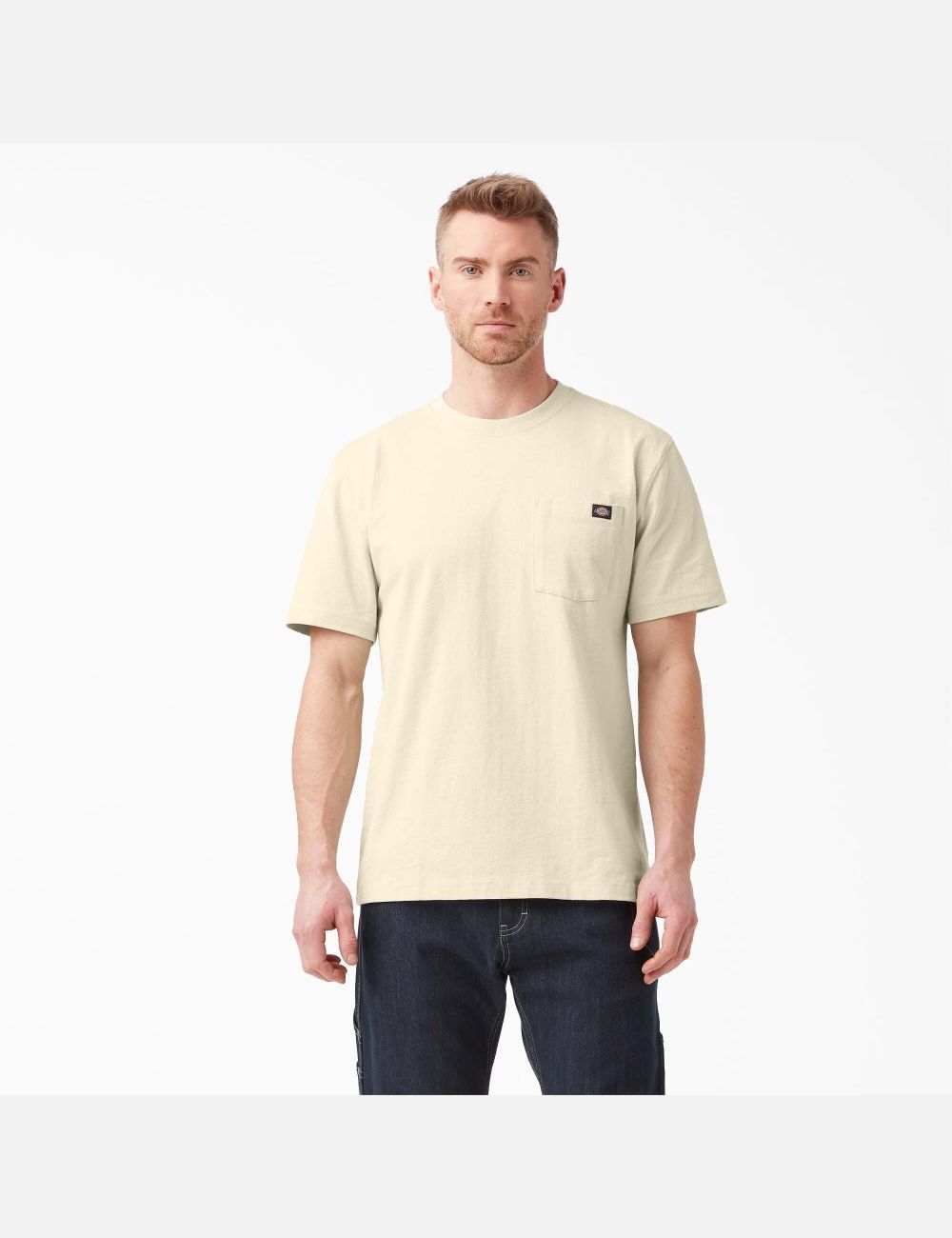 Natural Beige Dickies Short Sleeve Heavyweight T-Shirts | 347AXQJRS