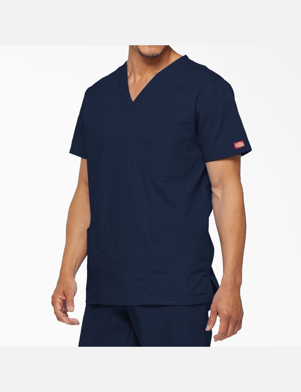 Navy Blue Dickies EDS Signature V-Neck Top Scrubs | 874XRQWMV