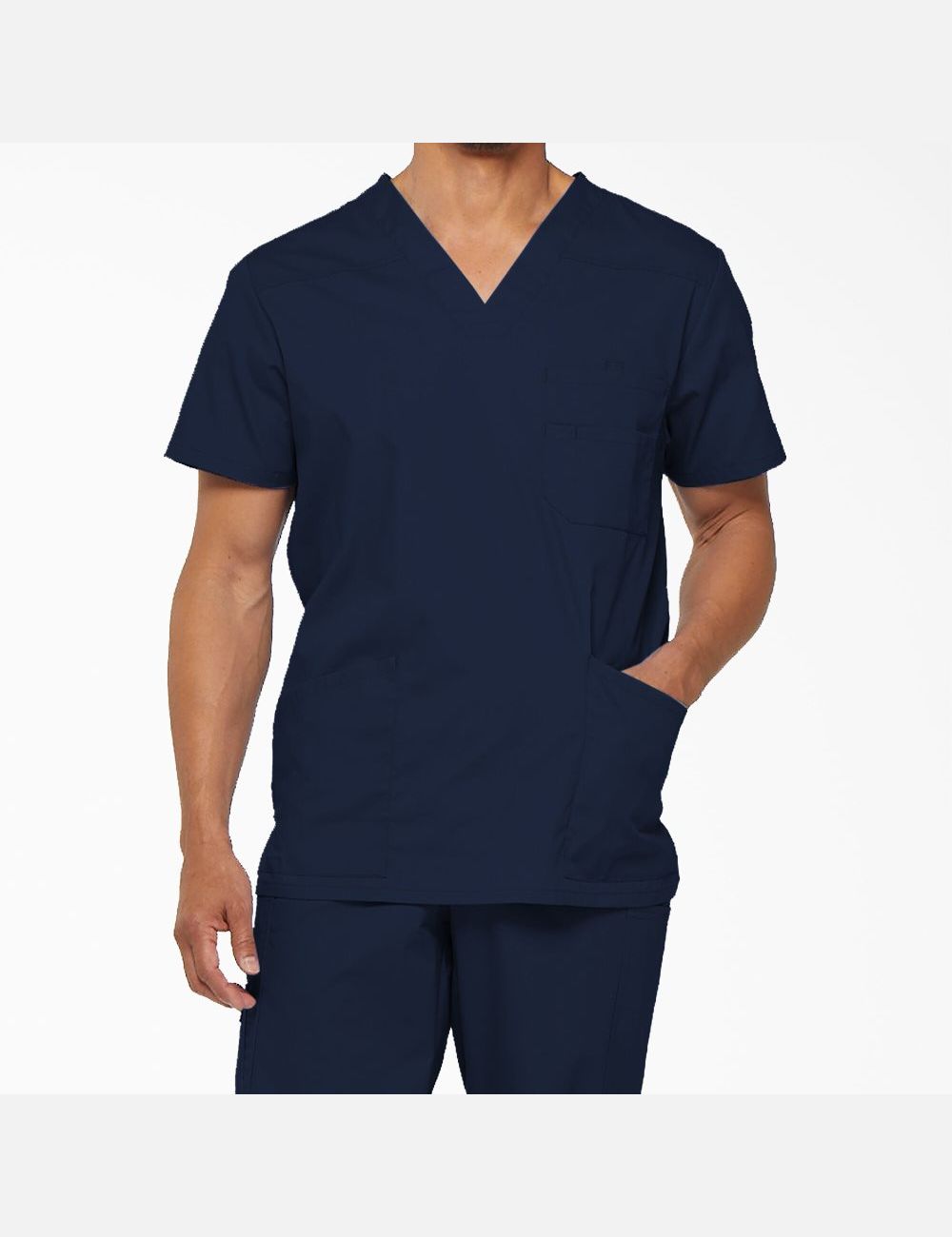 Navy Blue Dickies EDS Signature V-Neck Top Scrubs | 874XRQWMV