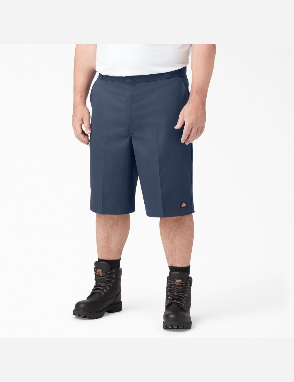 Navy Blue Dickies Loose Fit Flat Front Shorts | 568KCFPSL