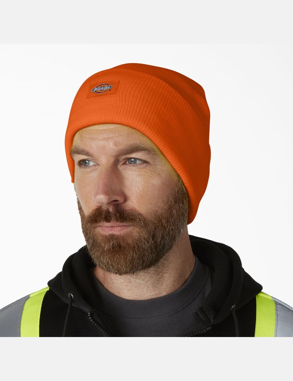 Neon Orange Dickies Cuffed Knit Hats | 385ZNYOEL