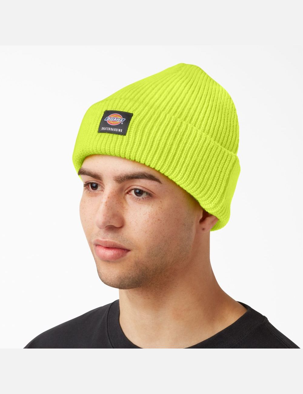 Neon Yellow Dickies Skateboarding Cuffed Hats | 036BXDIEU