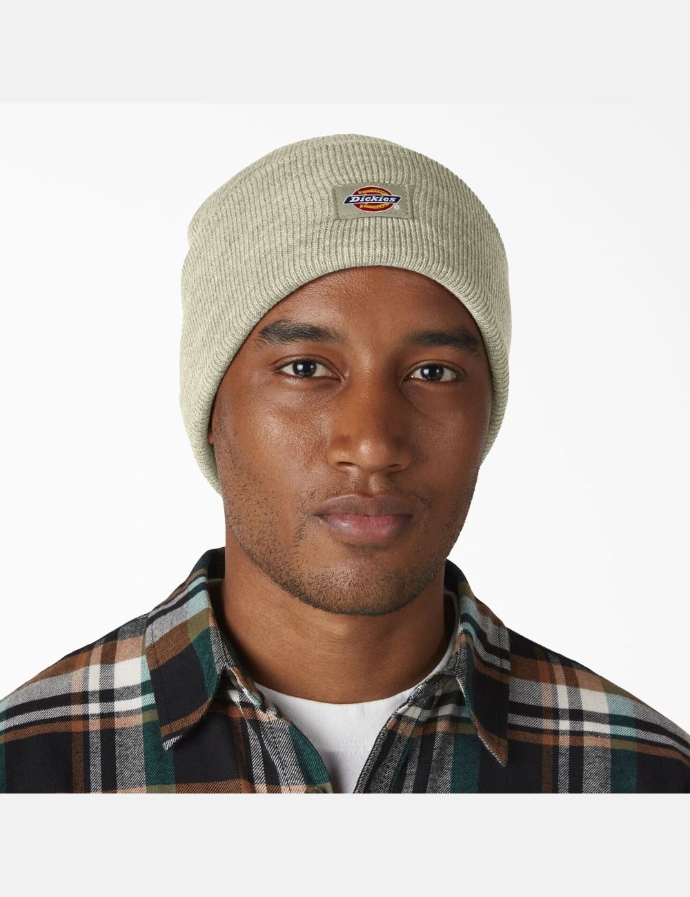 Oatmeal Heather Dickies Cuffed Knit Hats | 751PGFCIK