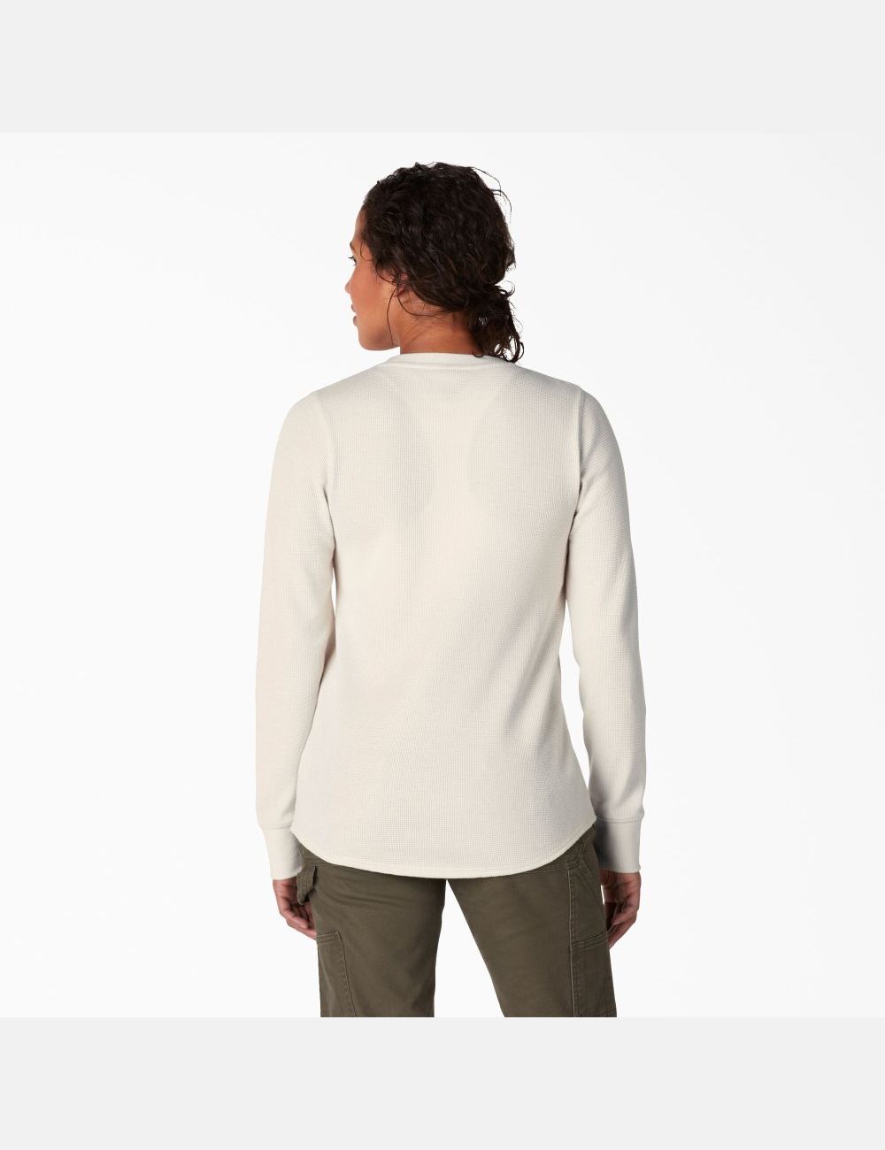 Oatmeal Heather Dickies Thermal Long Sleeve T-Shirts | 723ICJLUO