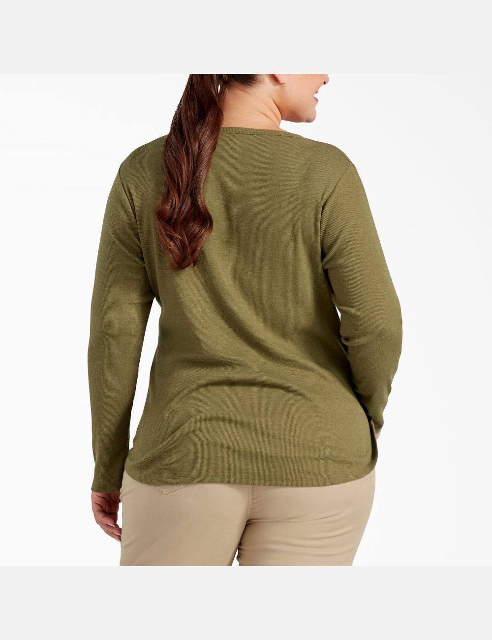 Olive Dickies Plus Henley Tops | 876UPNDOX