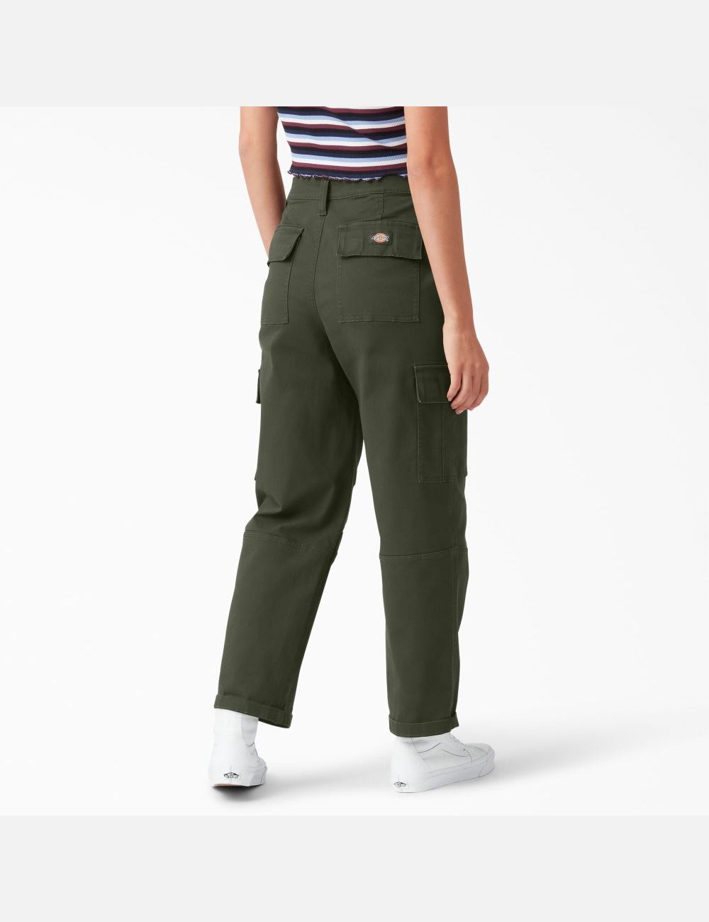 Olive Green Dickies Cropped Cargo Pants | 937AHMGLN