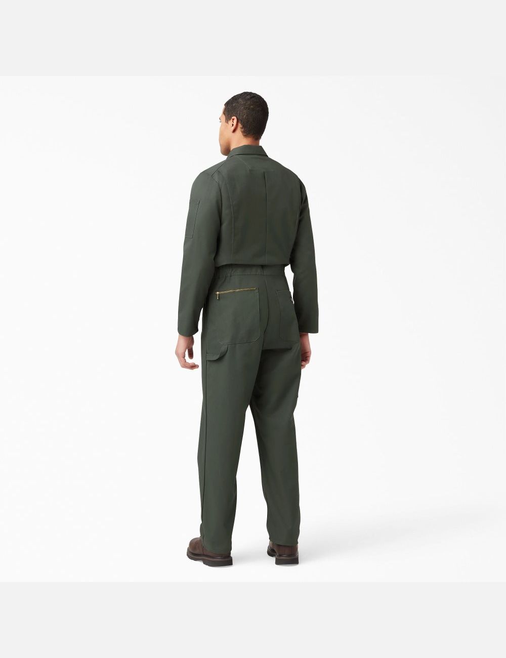 Olive Green Dickies Deluxe Blended Long Sleeve Coveralls & Overalls | 824EIAZVQ