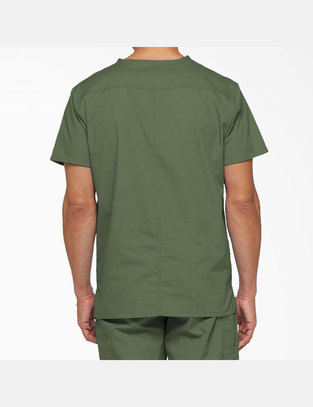 Olive Green Dickies EDS Signature V-Neck Top Scrubs | 961AGNSZY