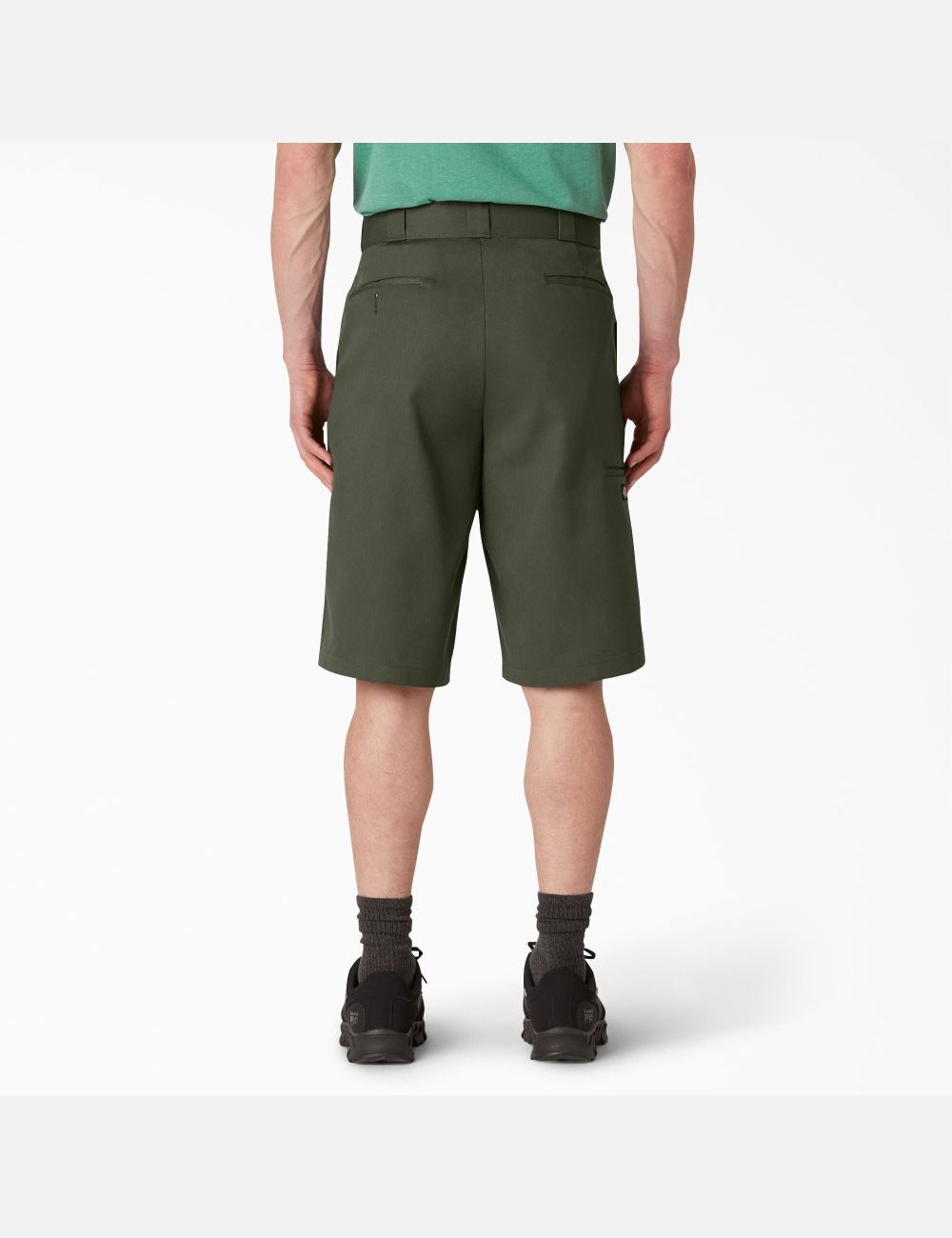 Olive Green Dickies Loose Fit Flat Front Shorts | 234ZCOYUA