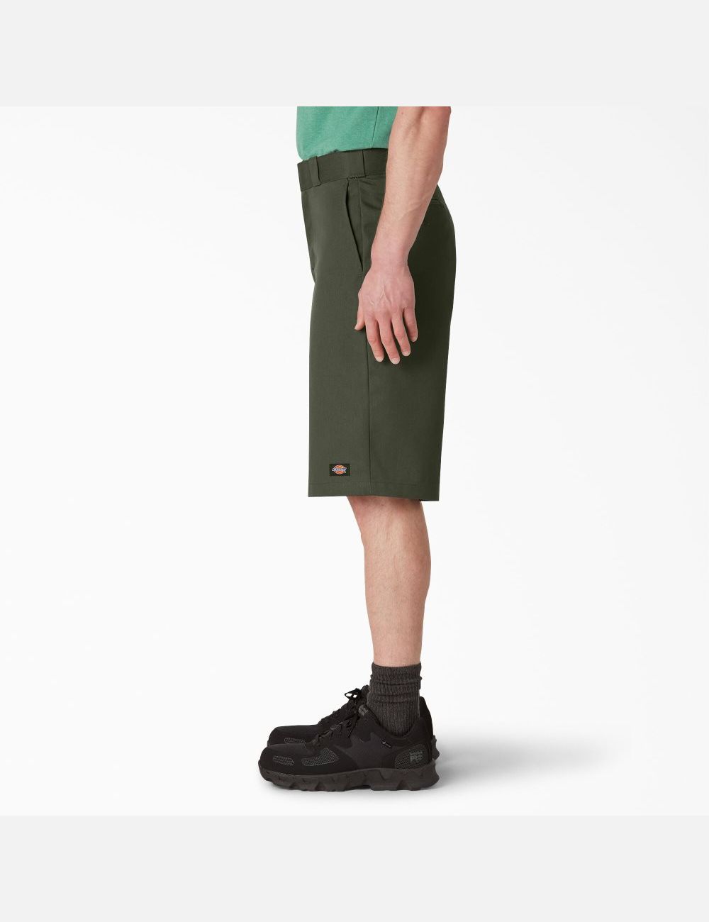 Olive Green Dickies Loose Fit Flat Front Shorts | 234ZCOYUA