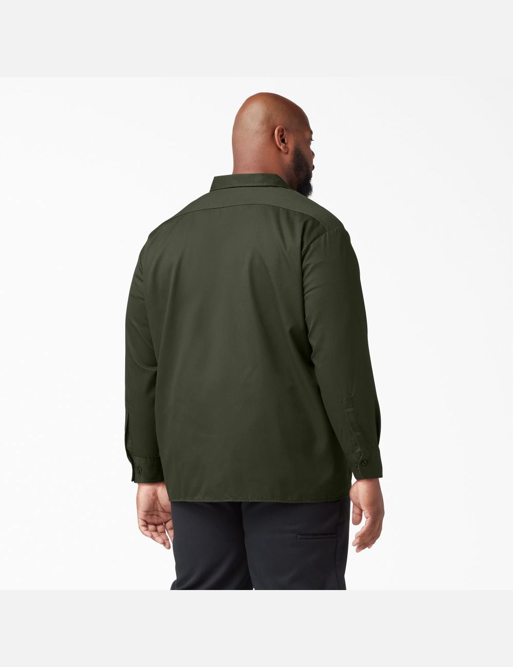 Olive Green Dickies Shirts | 178MWXKOD