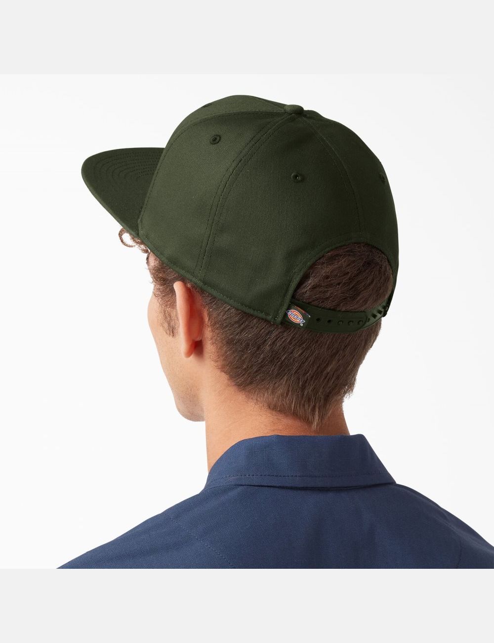 Olive Green Dickies Skateboarding Flat Bill Hats | 754KBJTGA