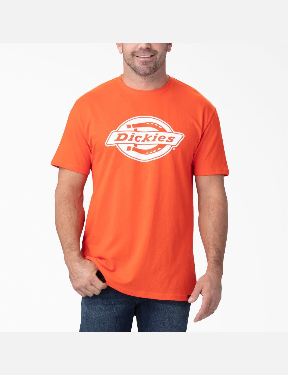 Orange Brick Dickies Short Sleeve Relaxed Fit Graphic T-Shirts | 760JKBXIF