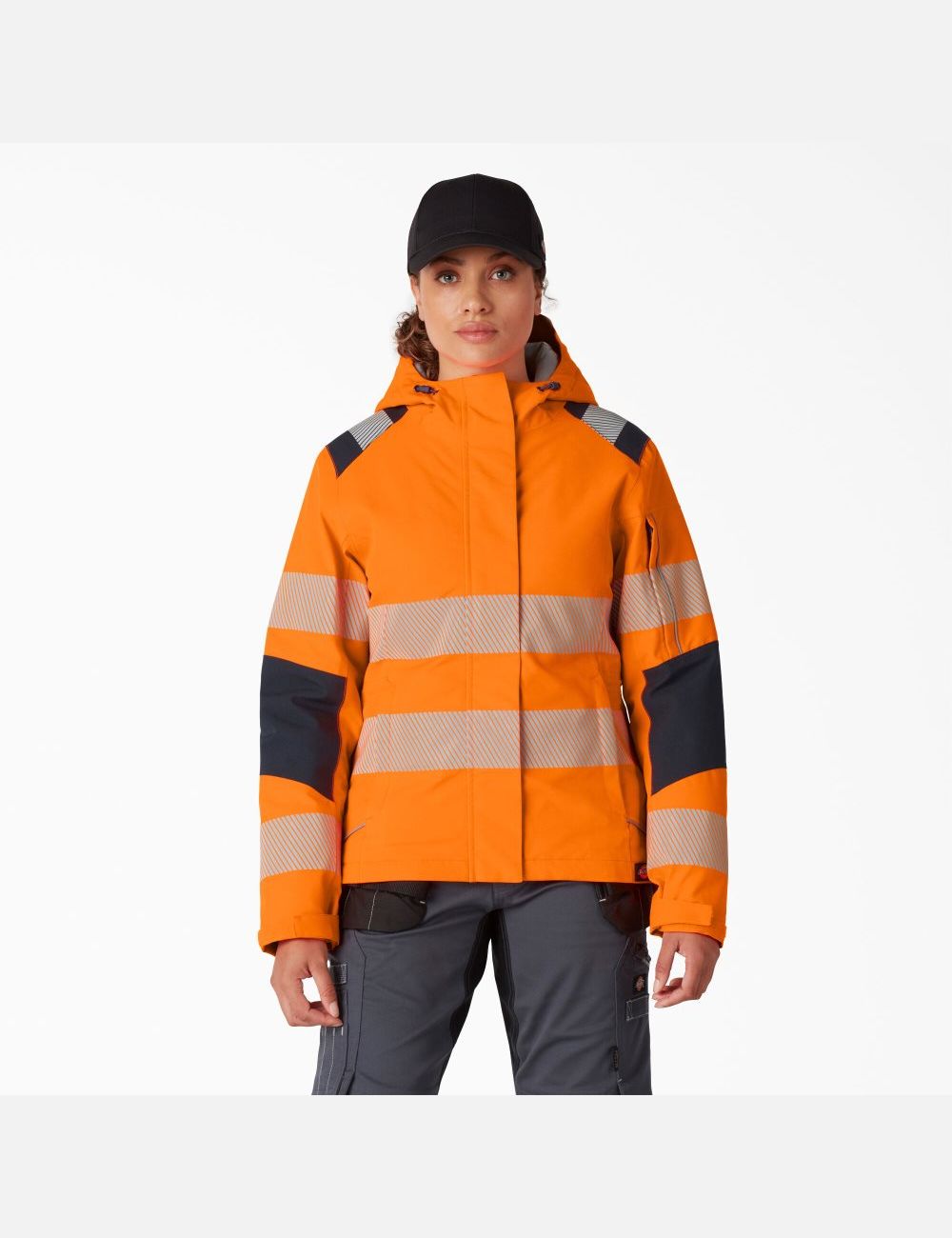 Orange Dickies Hi Vis Insulated Performance Coats & Jackets | 218BSNVIA