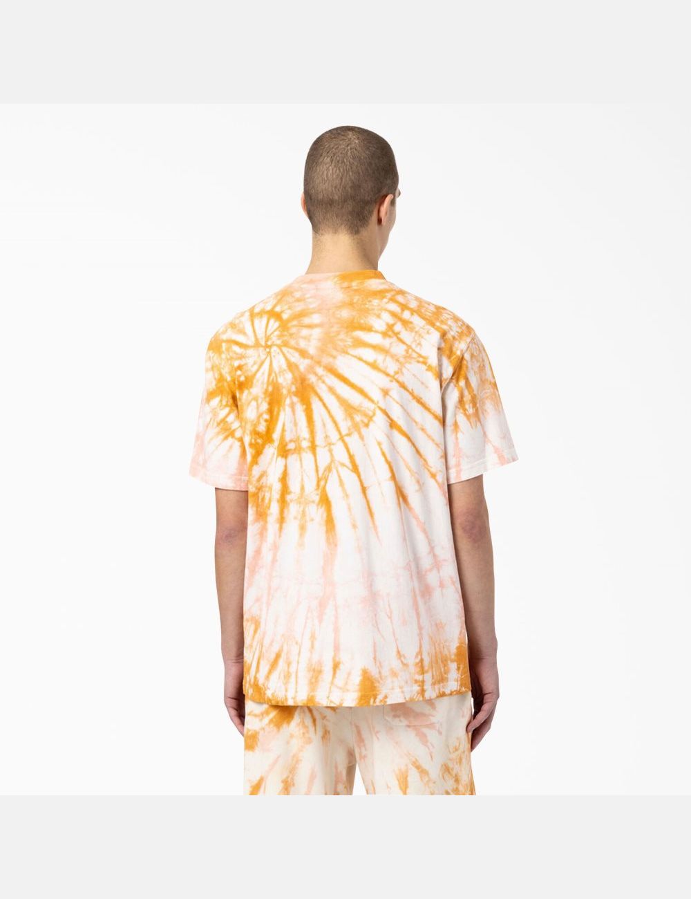 Orange Dickies Seatac Tie-Dye T-Shirts | 352HKFWAX