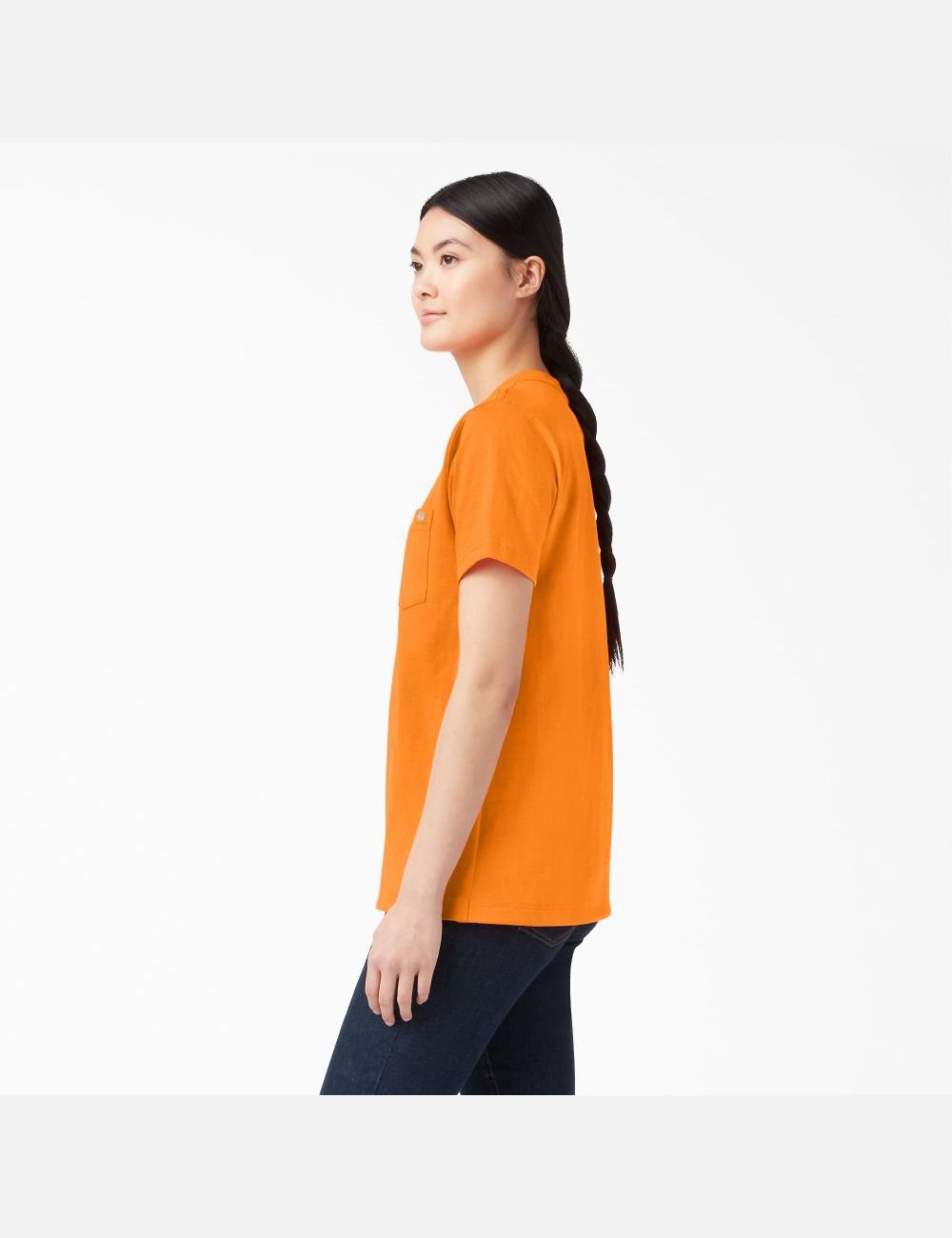 Orange Dickies Short Sleeve Heavyweight T-Shirts | 514WLBOEK