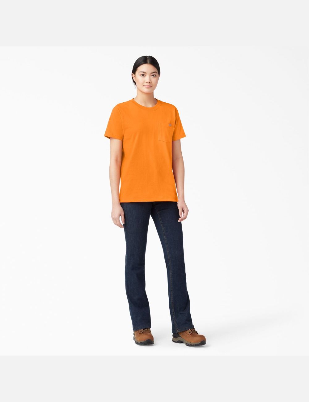 Orange Dickies Short Sleeve Heavyweight T-Shirts | 514WLBOEK