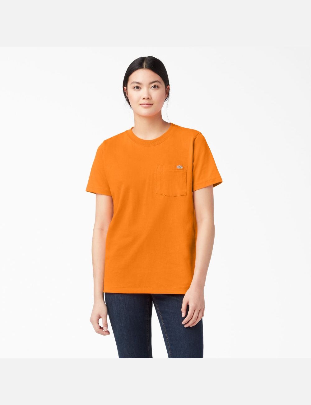 Orange Dickies Short Sleeve Heavyweight T-Shirts | 514WLBOEK