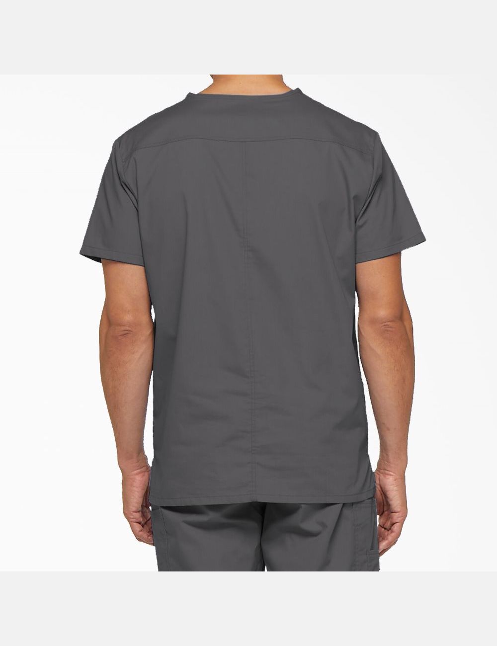 Pewter Gray Dickies EDS Signature V-Neck Top Scrubs | 645CGXNIB