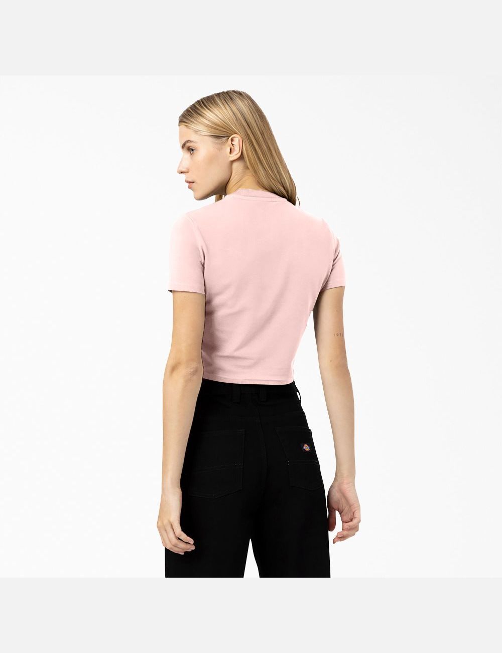 Pink Dickies Maple Valley T-Shirt Cropped Tops | 246PDLUVX