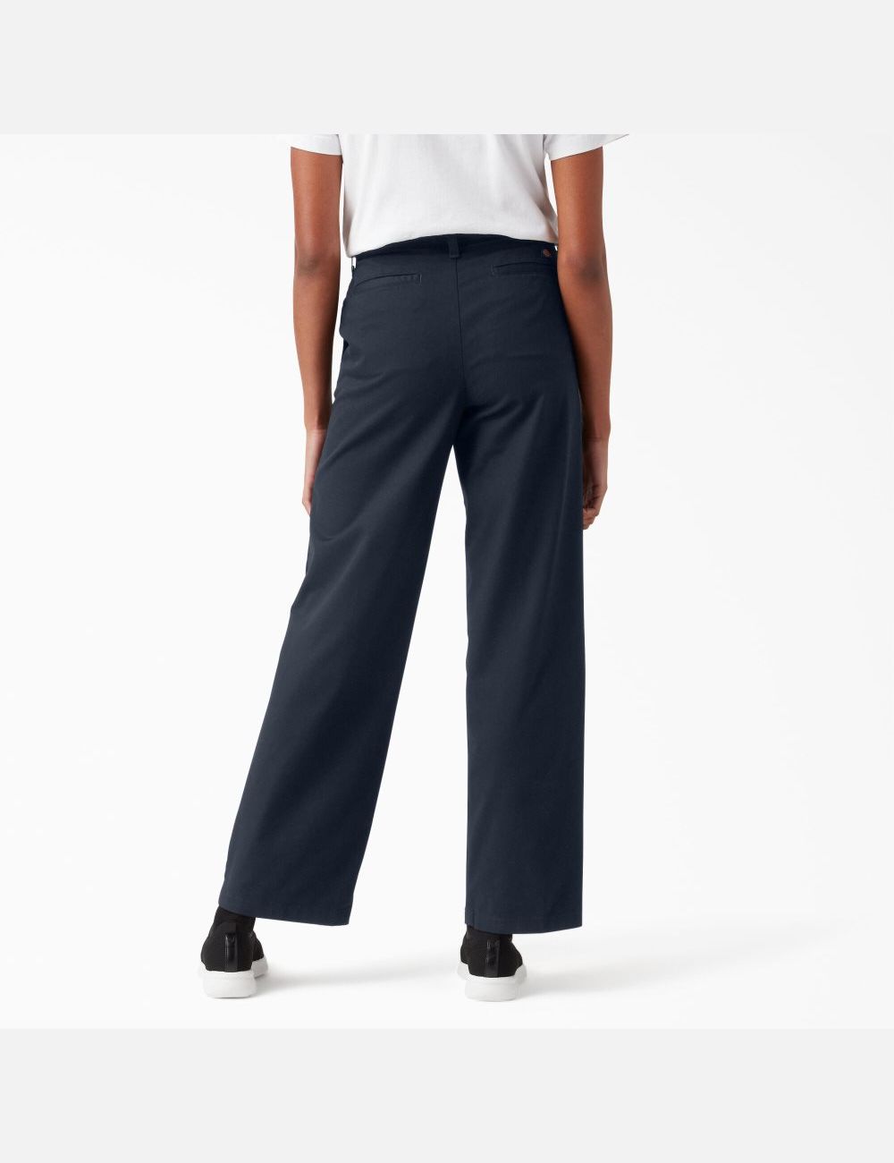 RDark Navy Dickies High Rise Wide Leg Twill Pants | 108SKNCJX