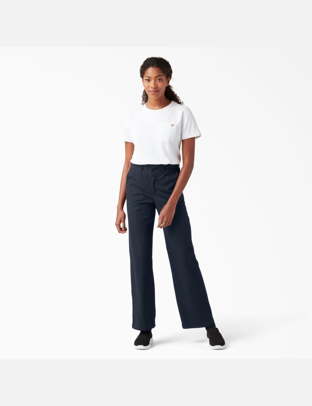 RDark Navy Dickies High Rise Wide Leg Twill Pants | 108SKNCJX