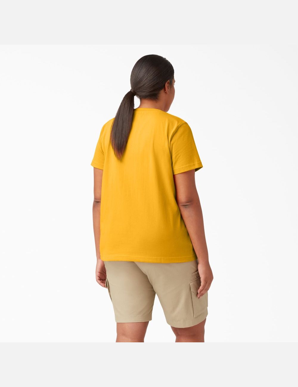 Radiant Yellow Dickies Plus Heavyweight Short Sleeve T-Shirts | 053CXUMVP