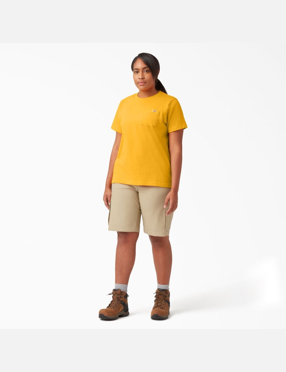 Radiant Yellow Dickies Plus Heavyweight Short Sleeve T-Shirts | 053CXUMVP