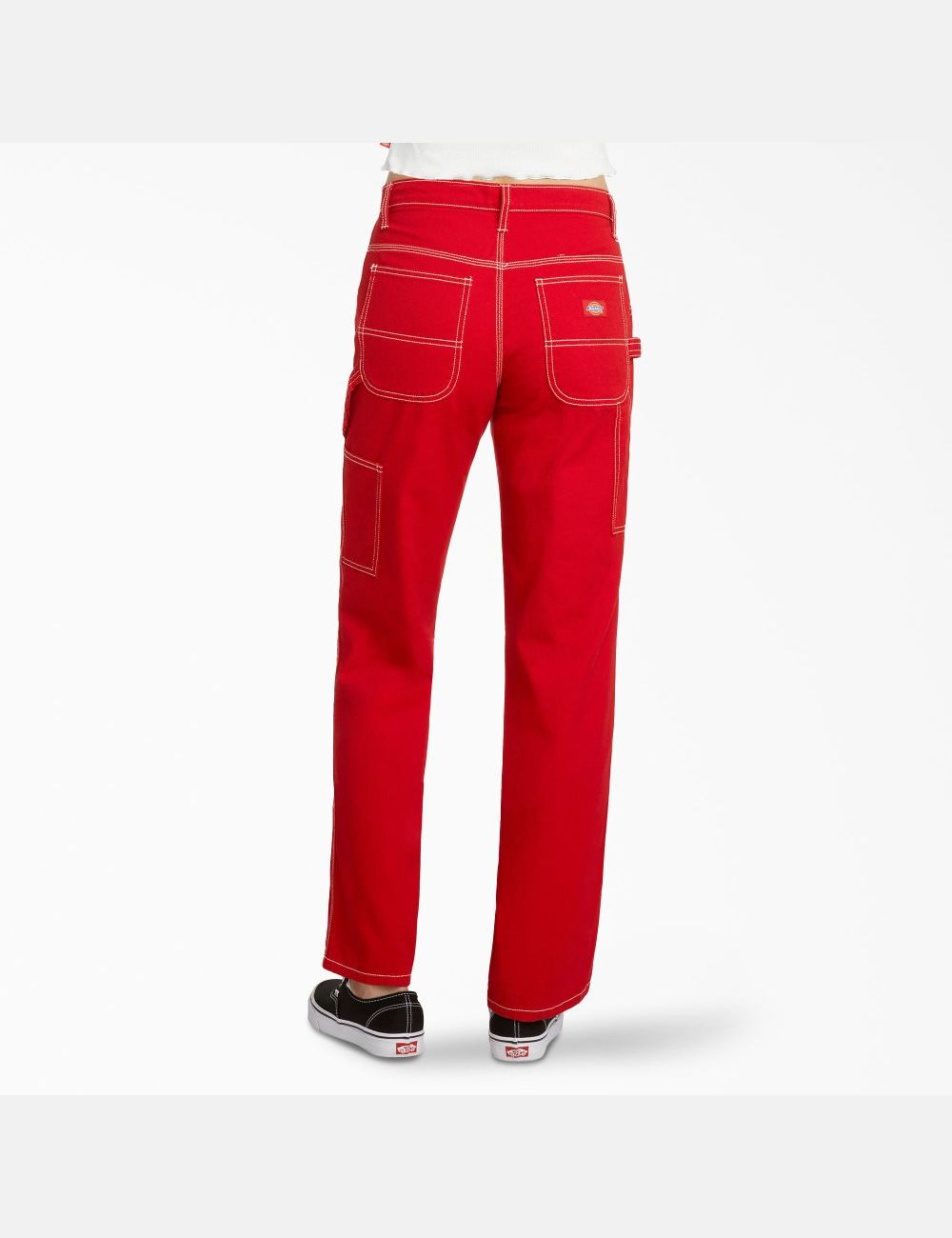 Red Dickies Relaxed Fit Carpenter Pants Juniors | 781KJGHET