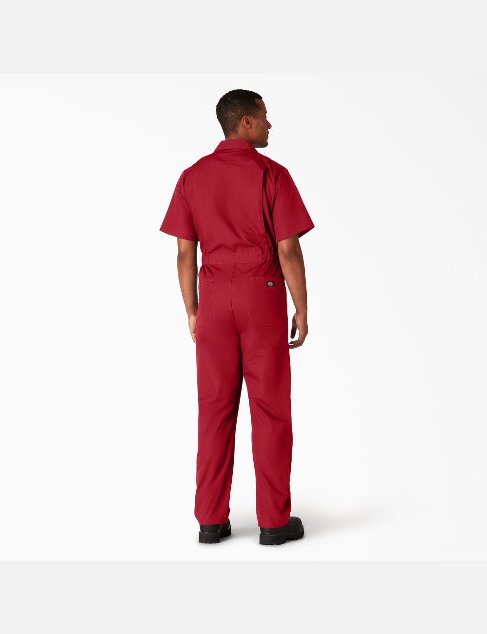 Red Dickies Short Sleeve Coveralls | 925RQKFAO