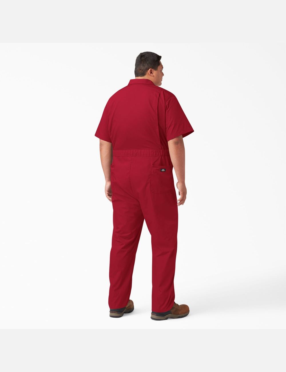 Red Dickies Short Sleeve Coveralls | 925RQKFAO