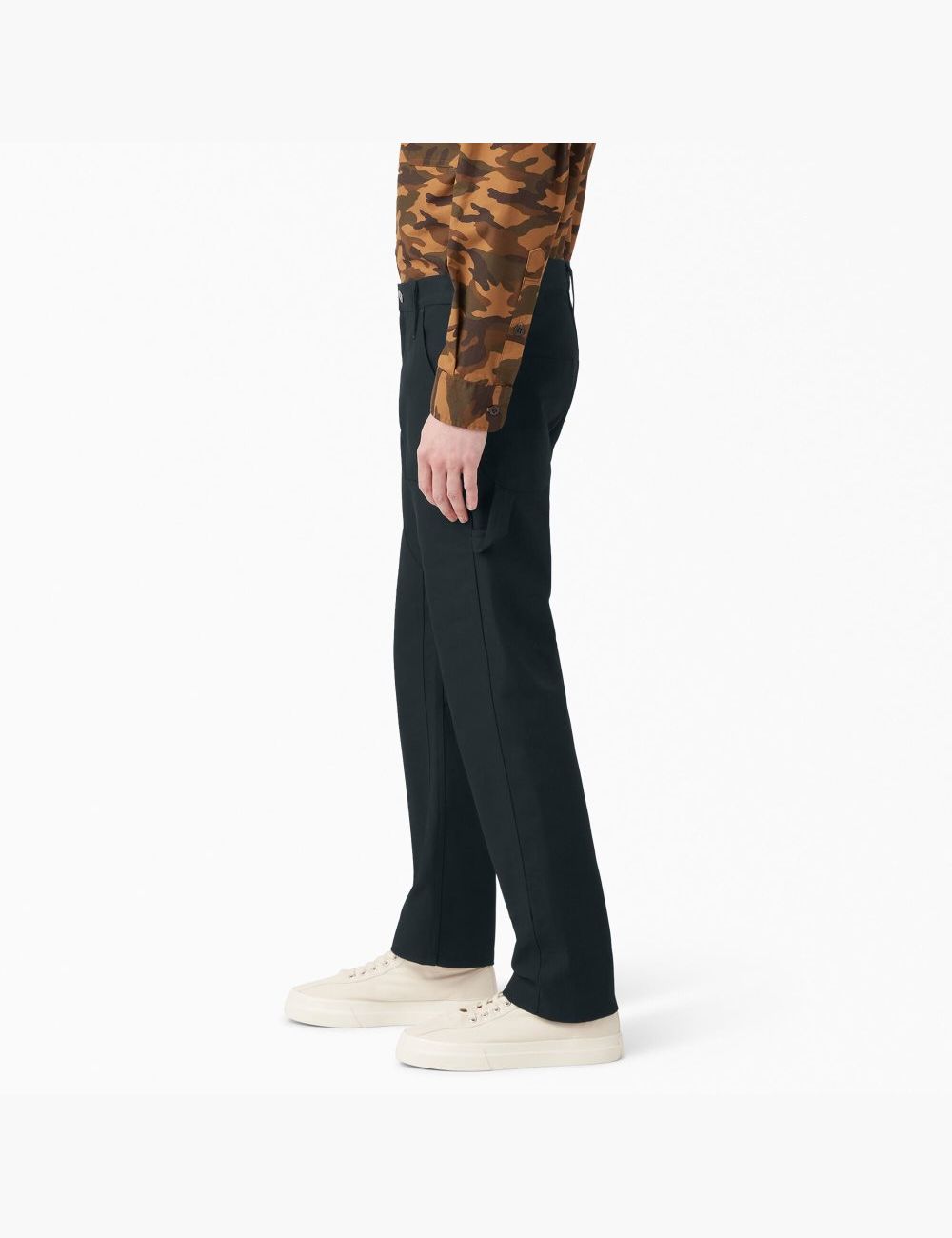 Rinsed Black Dickies 1922 Double Knee Pants | 706KNEOGS