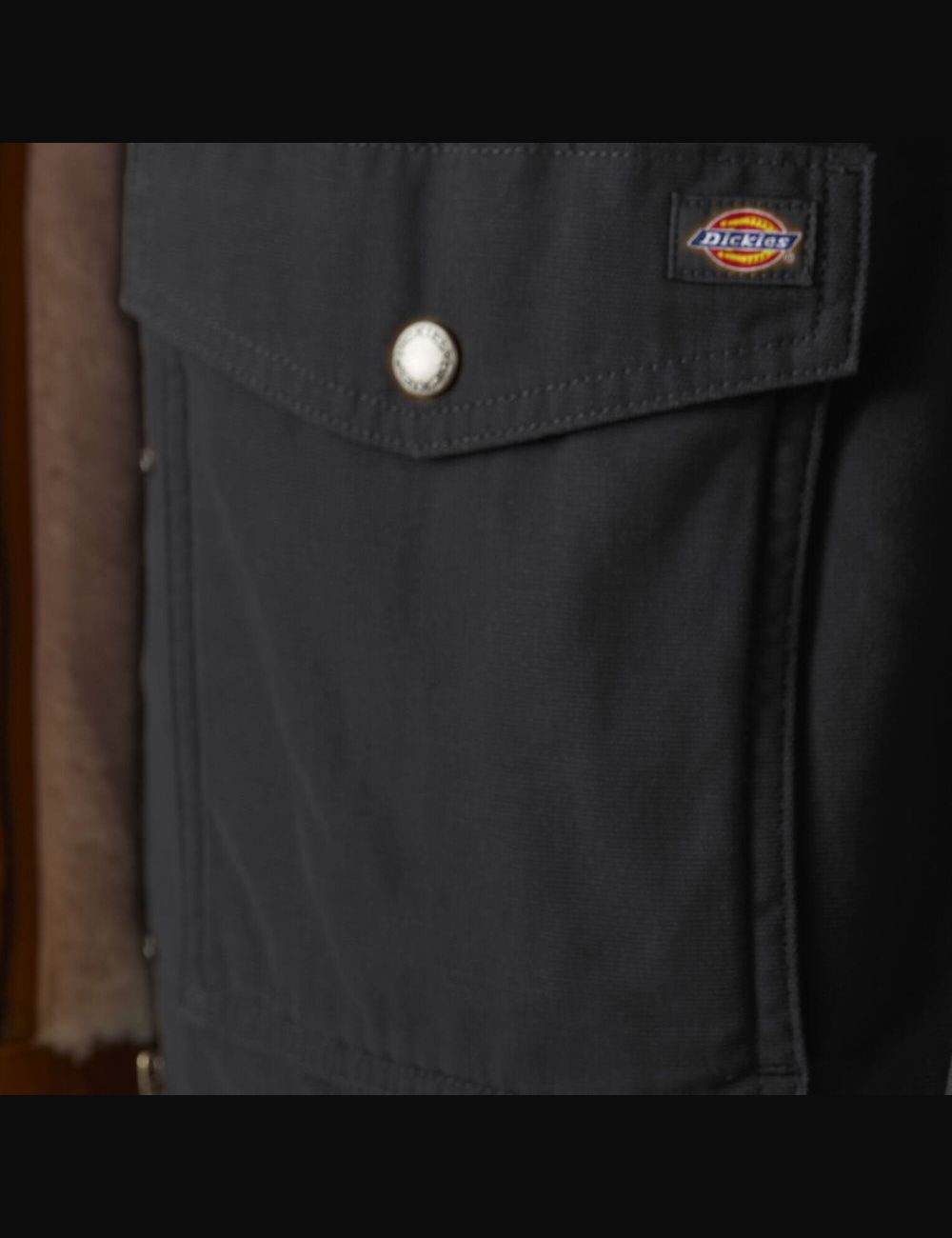 Rinsed Black Dickies Duck High Pile Fleece Lined Chore Coats & Jackets | 079WALKRP