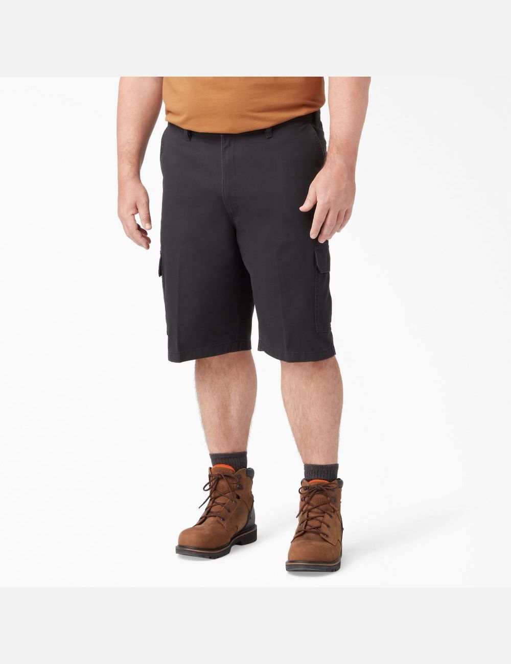 Rinsed Black Dickies Loose Fit Shorts | 321ZOVFBD