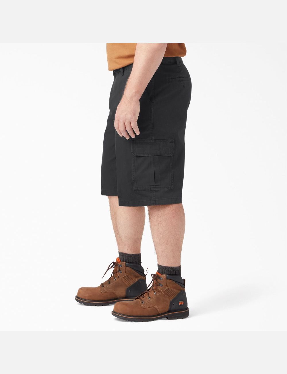 Rinsed Black Dickies Loose Fit Shorts | 321ZOVFBD