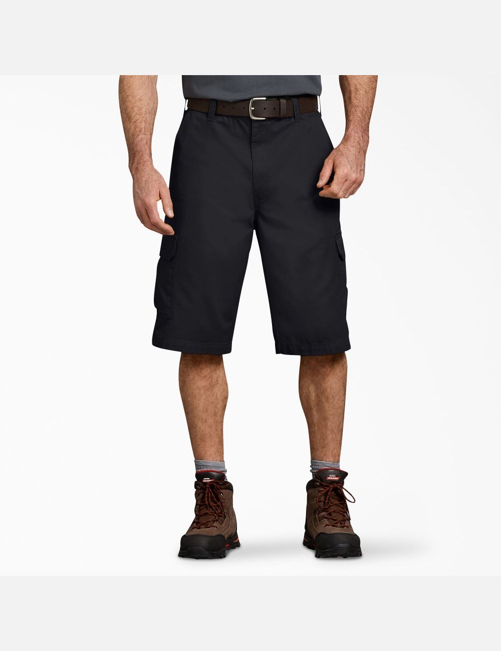 Rinsed Black Dickies Loose Fit Shorts | 321ZOVFBD