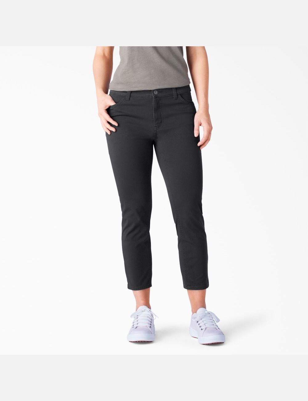 Rinsed Black Dickies Perfect Shape Skinny Fitri Pants | 439UGISDT