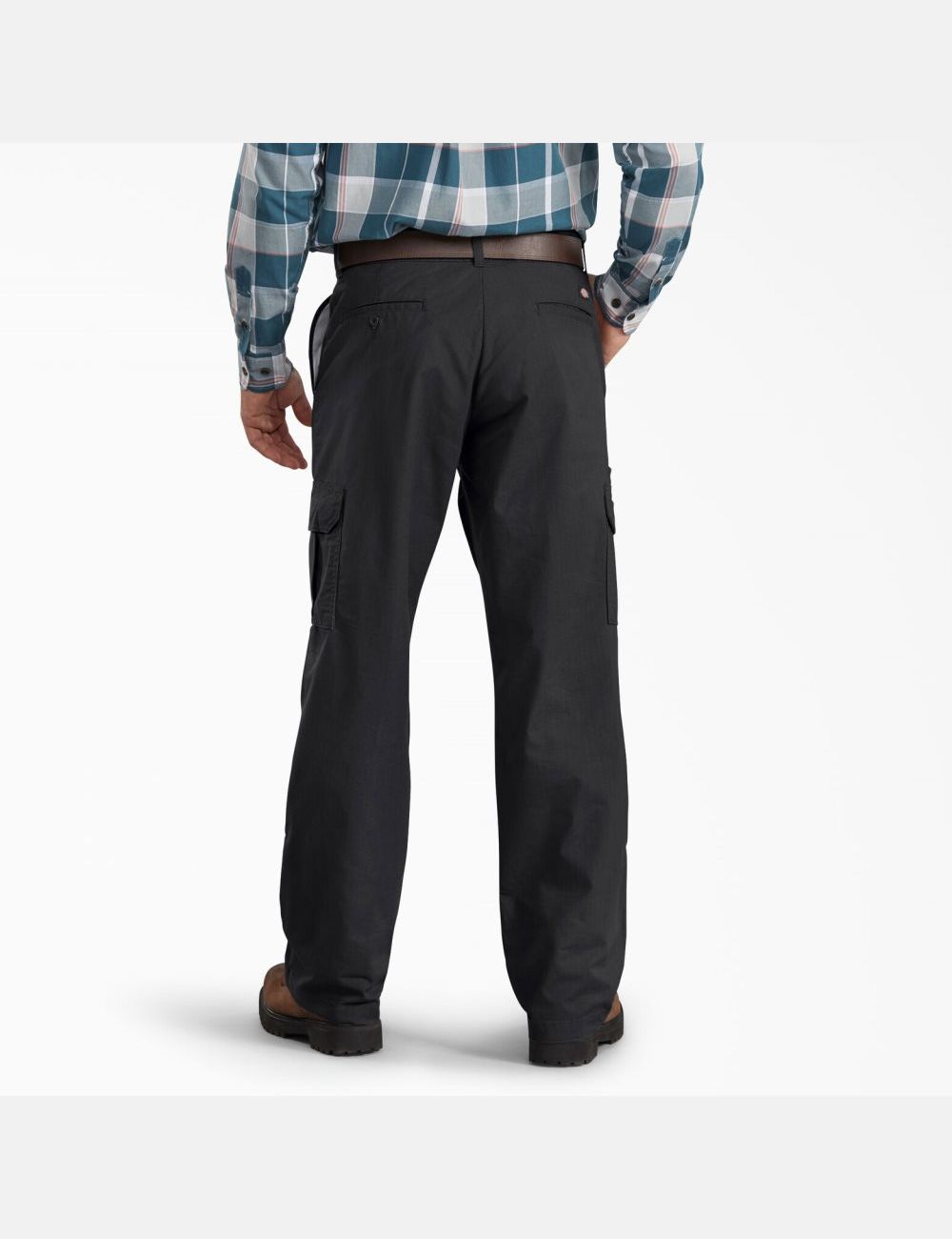 Rinsed Black Dickies Regular Fit Ripstop Cargo Pants | 610NTXCPE