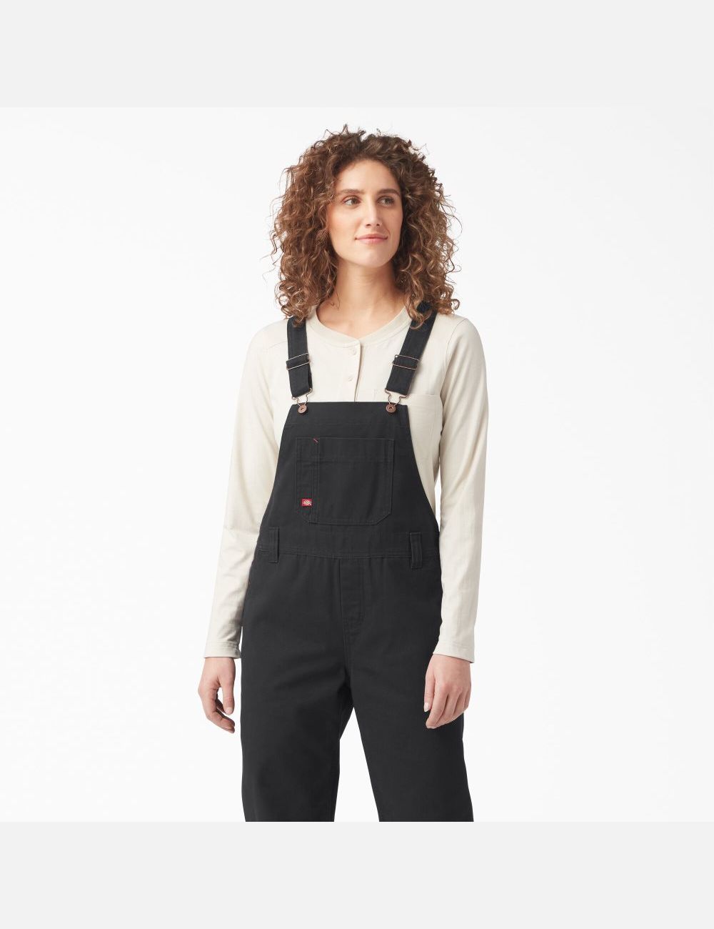 Rinsed Black Dickies Relaxed Fit Bib Overalls | 019BYIVSR