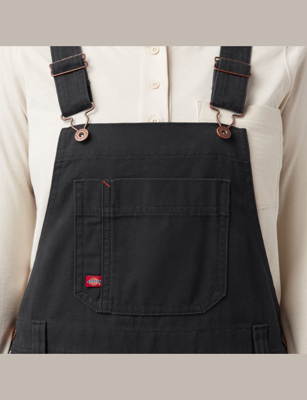 Rinsed Black Dickies Relaxed Fit Bib Overalls | 019BYIVSR