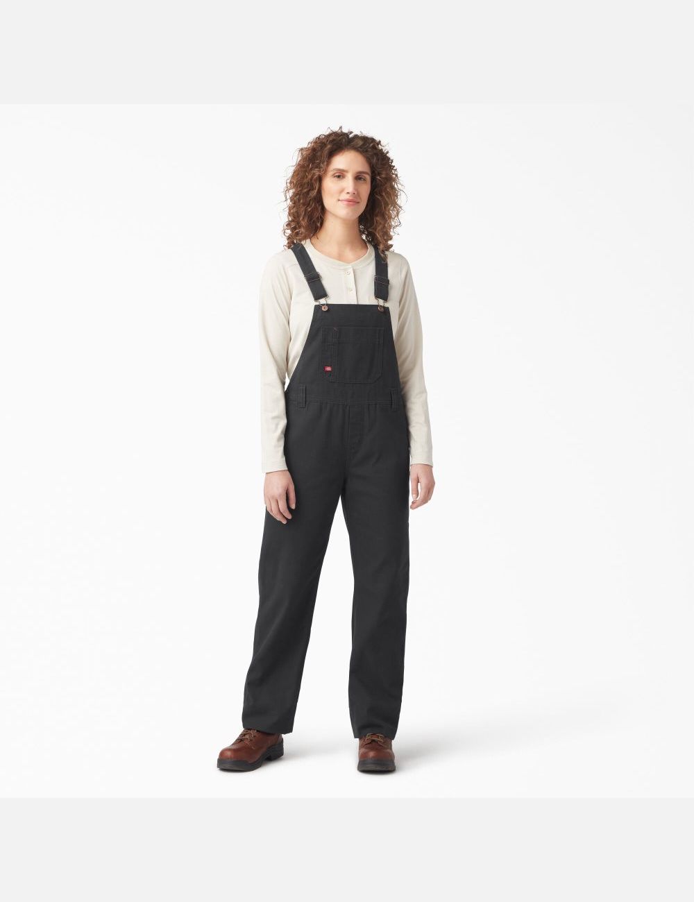 Rinsed Black Dickies Relaxed Fit Bib Overalls | 019BYIVSR