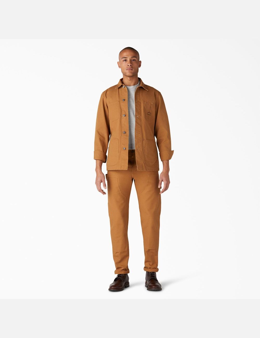 Rinsed Brown Duck Dickies 1922 Double Knee Pants | 215RFWOAU